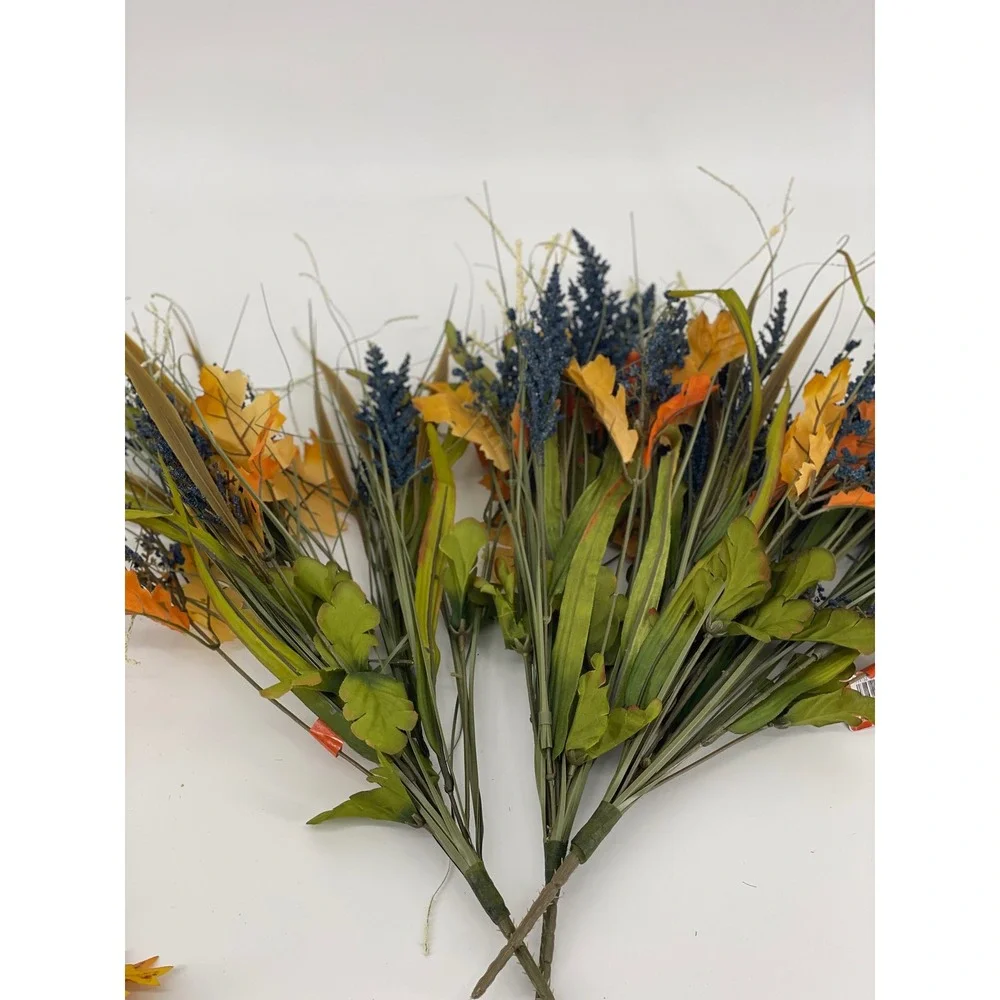 Lot of 57 Ashland Floral Decor Orange Blue Fall Wildflower Pumpkins Foliage NEW